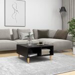 vidaXL Table basse Noir 60x60x30 cm Aggloméré