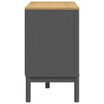 vidaXL Commode FLORO gris bois de pin massif