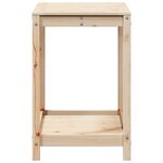 vidaXL Table de rempotage avec étagère 82 5x50x75cm bois massif de pin