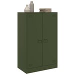 vidaXL Buffet vert olive 67x39x107 cm acier