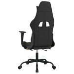 vidaXL Chaise de jeu de massage avec repose-pied Noir et jaune Tissu