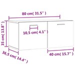vidaXL Armoire murale chêne fumé 80x36 5x35 cm bois d'ingénierie