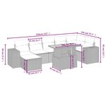 vidaXL Salon de jardin avec coussins 8 Pièces beige résine tressée