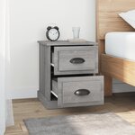 vidaXL Tables de chevet 2 Pièces sonoma gris 39x39x47 5cm bois ingénierie