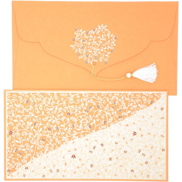 PAPERTREE EVA Lot de 5 Enveloppes cadeau 19x10cm Safran