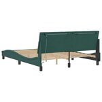 vidaXL Cadre de lit avec lumières LED vert foncé 160x200 cm velours