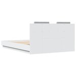 vidaXL Cadre de lit avec LED sans matelas blanc 150x200 cm