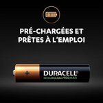 Duracell Piles Rechargeables AAA 900 mAh, lot de 4 piles