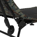 vidaXL Lit de pêche avec pieds à boue réglables pliable camouflage