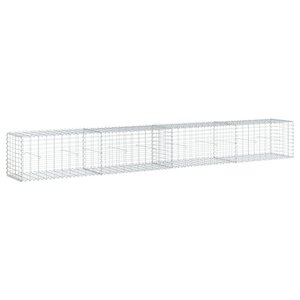 vidaXL Panier gabion avec couvercle 400x50x50 cm fer galvanisé