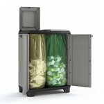 Keter Armoire de recyclage Planet gris et noir