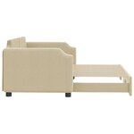 vidaXL Lit de jour avec gigogne sans matelas crème 90x200 cm
