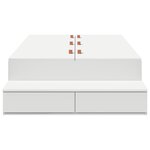vidaXL Cadre de lit de rangement Blanc 75x190 cm