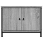 vidaXL Meuble TV avec portes sonoma gris 60x35x45 cm bois d'ingénierie