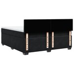 vidaXL Sommier à lattes de lit avec matelas Noir 180x200 cm Velours