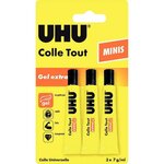 Lot de 3 tubes de 7 ml de Colle Tout Gel extra UHU