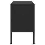 vidaXL Meuble TV Noir 105x35x50 cm Acier
