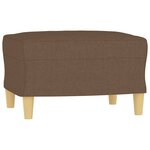 vidaXL Fauteuil avec repose-pied Marron 60 cm Tissu
