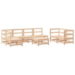 vidaXL Salon de jardin 8 Pièces Bois de pin massif