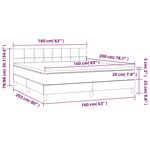 vidaXL Sommier à lattes de lit avec matelas LED Vert foncé 160x200 cm