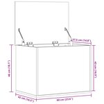 vidaXL Boîte de rangement blanc 60x42x46 cm bois d'ingénierie