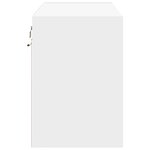 vidaXL Meuble TV mural avec lumières LED blanc 80x31x45 cm