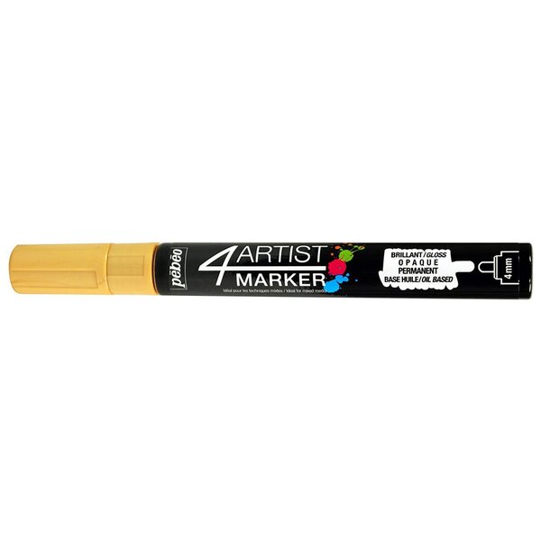 Marqueur peinture 4artist pointe ogive 4mm or pébéo