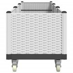vidaXL Jardinière à roulettes blanc 240x50x54 cm PP