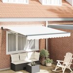 Store rétractable manuel vidaXL Blanc 300x250 cm