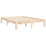 vidaXL Cadre de lit avec tête de lit 140x200 cm bois massif