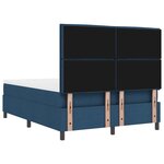 vidaXL Lit avec Sommier et Banquette Bleu 140x200 cm Tissu