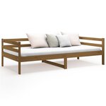vidaXL Lit de jour sans matelas marron miel 90x190 cm bois pin massif