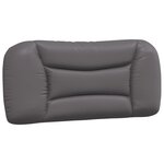 vidaXL Cadre de lit avec tête de lit Gris 90x190 cm Similicuir