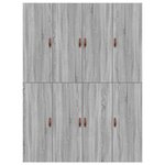 vidaXL Cadre de lit de rangement Gris Sonoma 150x200 cm