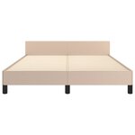vidaXL Cadre de lit avec tête de lit Cappuccino 140x200 cm Similicuir