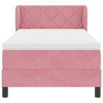 Lit ressort vidaXL avec matelas Rose 90x190 cm en velours