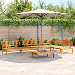 vidaXL Salon palette de jardin 5 Pièces bois d'acacia massif