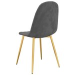 vidaXL Chaises à manger lot de 2 Gris foncé Velours
