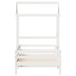 vidaXL Cadre de lit avec toit blanc 90x190 cm bois massif de pin