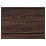 vidaXL Armoire à chaussures chêne marron 80x21x57 cm Bois d'ingénierie