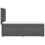 vidaXL Sommier à lattes de lit avec matelas Gris foncé 80x200 cm Tissu
