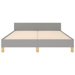 vidaXL Cadre de lit sans matelas gris clair 140x190 cm tissu