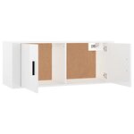 vidaXL Ensemble de meubles TV 3 Pièces Blanc brillant Bois d'ingénierie