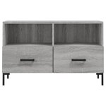 vidaXL Meuble TV Sonoma gris 80x36x50 cm Bois d'ingénierie