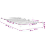 vidaXL Cadre de lit sans matelas chêne fumé 100x200 cm bois ingénierie