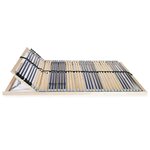 vidaXL Sommier à lattes sans matelas avec 42 lattes 7 zones 120x200 cm
