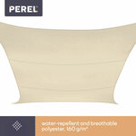 Perel Voile d'ombrage carrée 3 6 m Couleur crème GSS4360