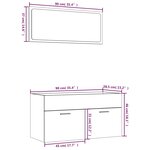 vidaXL Ensemble de meubles de salle de bain 2 Pièces Sonoma gris
