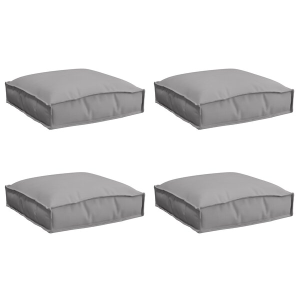 vidaXL Coussins de Palette pour Siège 4 Pièces Gris 40x40x8 cm Tissu Oxford