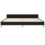 vidaXL Cadre de lit sans matelas avec tête de lit noir 200x200cm tissu